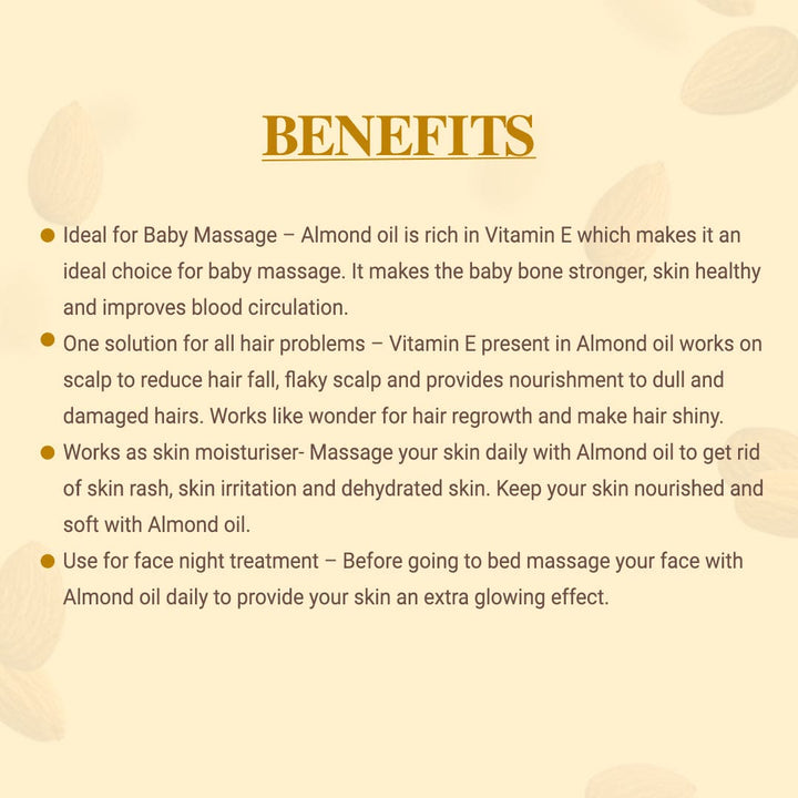 Benefits of Cold Pressed Organic Almond Oil