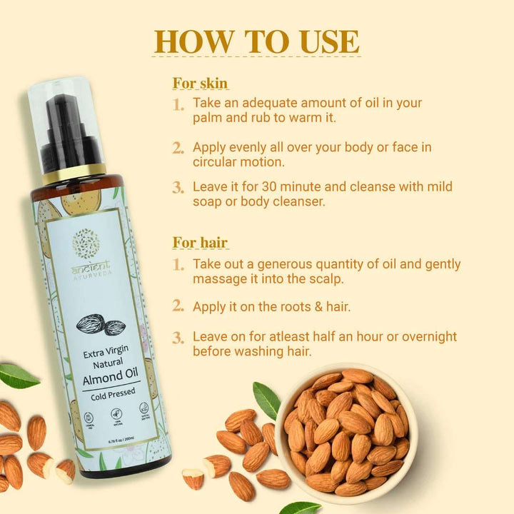 Use of Cold Pressed Almond Oil