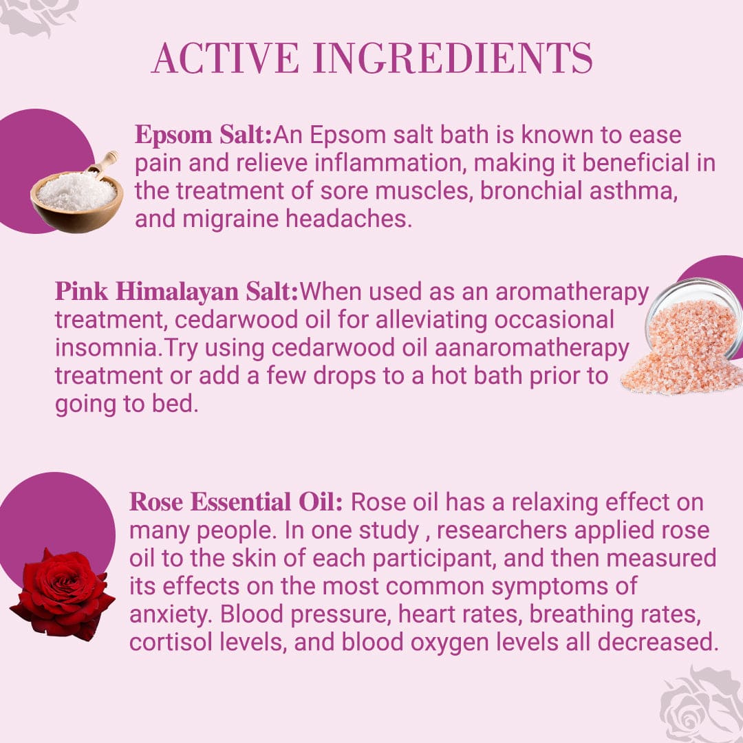 Rose Bath Salt Uses for skin