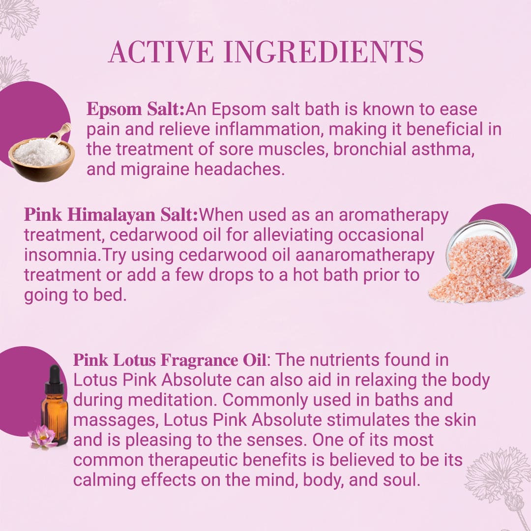 Pink Lotus Bath Salt Uses
