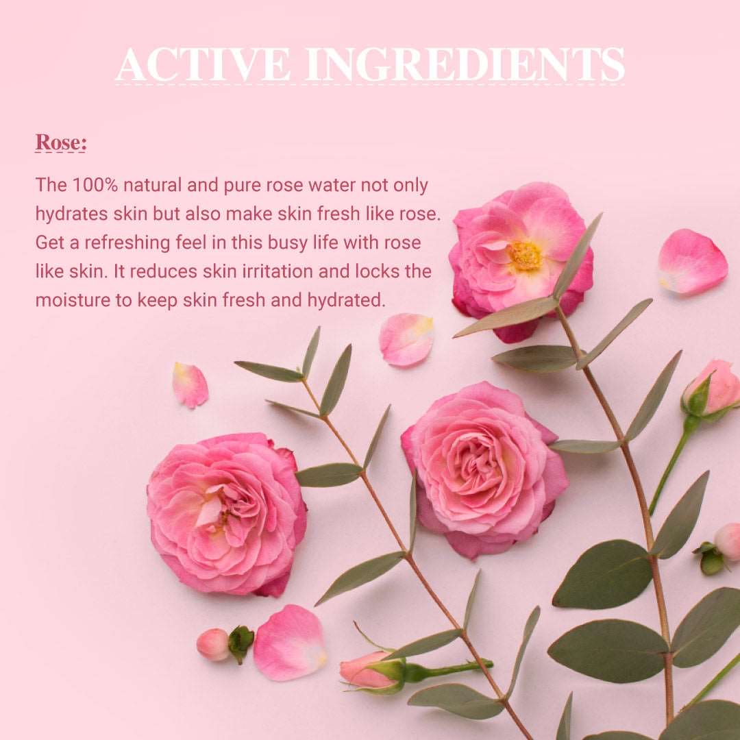 Pure rose water for skin