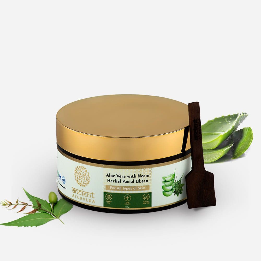 Aloe Vera With Neem Herbal Facial Ubtan Face Pack- 150 GM - theskincostore