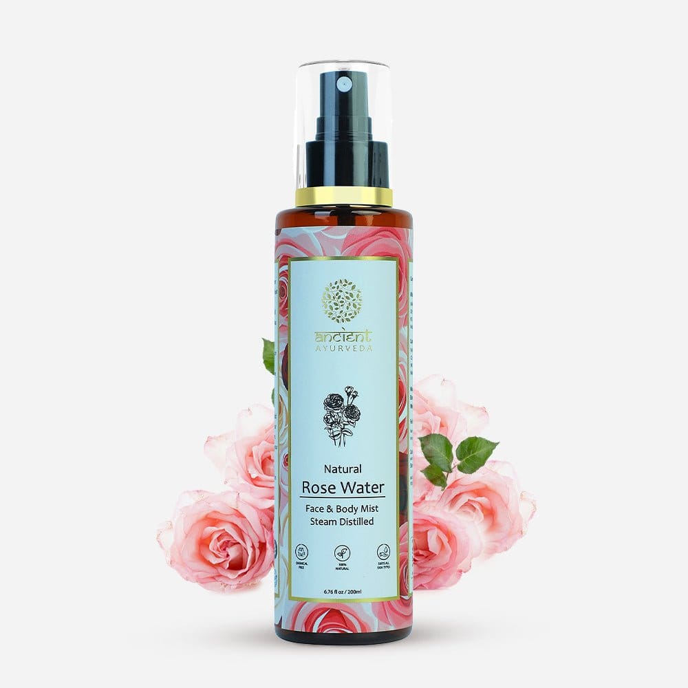 Natural Rose Water Face & Body Mist Steam Distilled- 200 ML - theskincostore